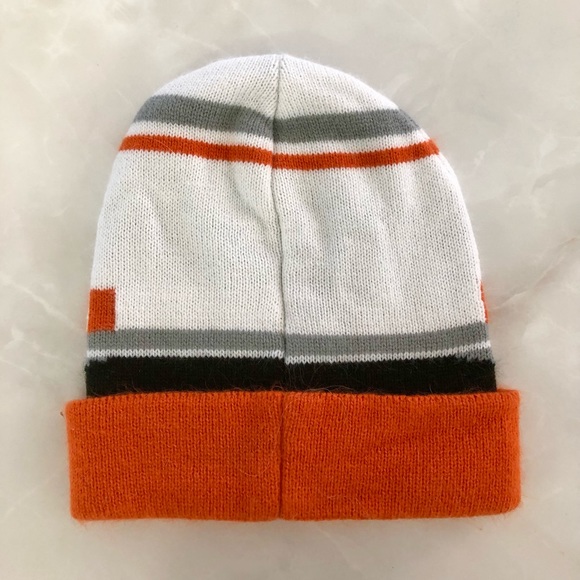 Star Wars BB-8 Toque Beanie Knit Winter Hat Cap Robot Droid White Orange - Picture 5 of 5